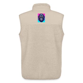 gorilla - Unisex Sherpa Gilet by Stanley/Stella - beige - Back - AI Model Male 178 light (178cm)