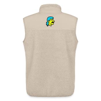 Mullet Man Pop Art - Unisex Sherpa Gilet by Stanley/Stella - beige - Back - AI Model Male 178 light (178cm)