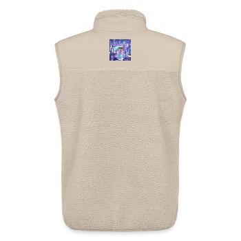 Futuristischer Neon-Drache mit VR-Ausrüstung - Unisex Sherpaweste von Stanley/Stella - Beige - Hinten - AI Model Male 178 light (178cm)