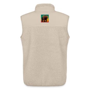 bear - Unisex Sherpa Gilet by Stanley/Stella - beige - Back - AI Model Male 178 light (178cm)