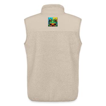 frog - Unisex Sherpa Gilet by Stanley/Stella - beige - Back - AI Model Male 178 light (178cm)