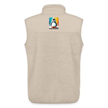pingouin - Veste sans manches sherpa unisexe Stanley/Stella - beige - Dos - AI Model Male 178 light (178cm)