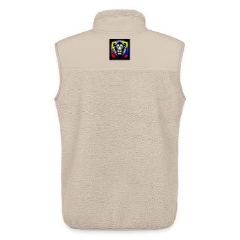 lion - Unisex Sherpa Gilet by Stanley/Stella - beige - Back - AI Model Male 178 light (178cm)