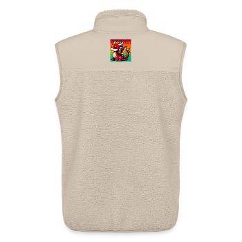 Drache - Unisex Sherpaweste von Stanley/Stella - Beige - Hinten - AI Model Male 178 light (178cm)