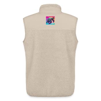 turtle - Unisex Sherpa Gilet by Stanley/Stella - beige - Back - AI Model Male 178 light (178cm)