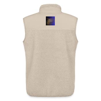 I am a Magnet for positivity - Unisex Sherpaweste von Stanley/Stella - Beige - Hinten - AI Model Male 178 light (178cm)