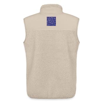 Lineares geometrisches Weihnachtsmuster - Unisex Sherpaweste von Stanley/Stella - Beige - Hinten - AI Model Male 178 light (178cm)