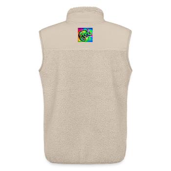 chameleon - Unisex Sherpa Gilet by Stanley/Stella - beige - Back - AI Model Male 178 light (178cm)