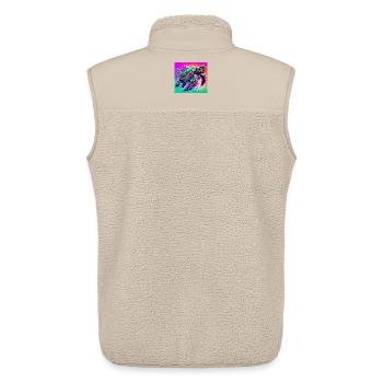 turtle - Unisex Sherpa Gilet by Stanley/Stella - beige - Back - AI Model Male 178 light (178cm)