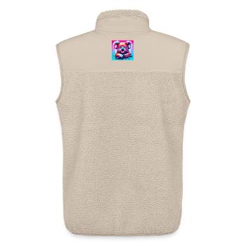 Koala - Veste sans manches sherpa unisexe Stanley/Stella - beige - Dos - AI Model Male 178 light (178cm)