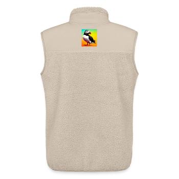 macareux - Veste sans manches sherpa unisexe Stanley/Stella - beige - Dos - AI Model Male 178 light (178cm)