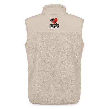 Heart and Gavel Justice Illustration - Unisex Sherpa Gilet by Stanley/Stella - beige - Back - AI Model Male 178 light (178cm)
