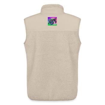 turtle - Unisex Sherpa Gilet by Stanley/Stella - beige - Back - AI Model Male 178 light (178cm)