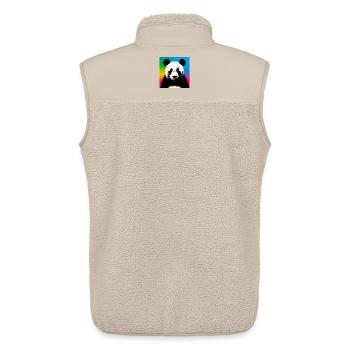 panda - Unisex Sherpa Gilet by Stanley/Stella - beige - Back - AI Model Male 178 light (178cm)