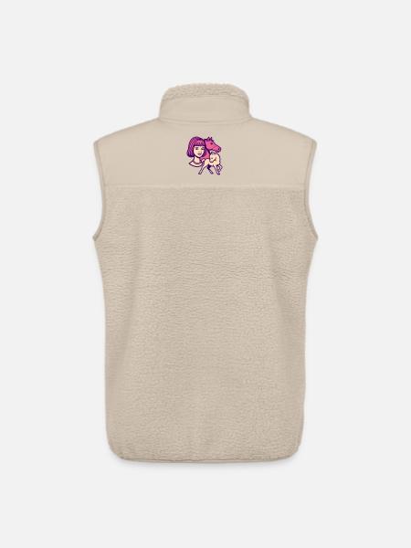 Pferdemädchen Pop-Art rosa - Unisex Sherpaweste von Stanley/Stella - Beige
