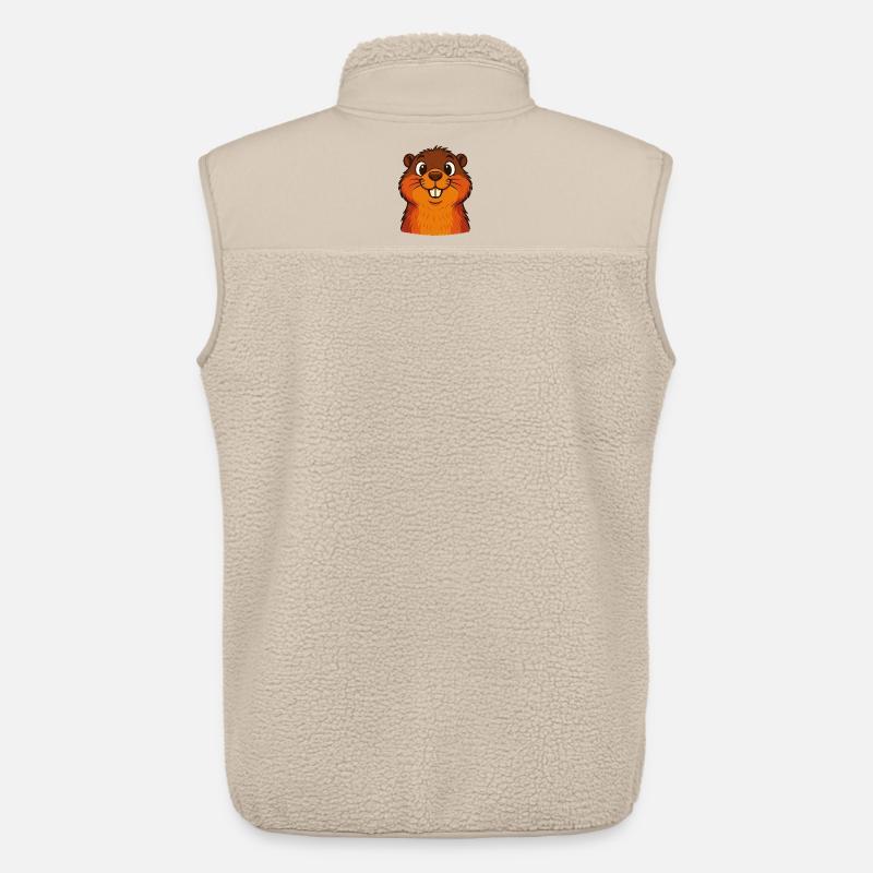 Lustiges Eichhörnchen - Unisex Sherpaweste von Stanley/Stella - Beige