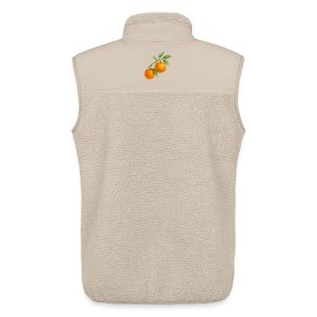 Orange branch with ripe fruit - Unisex Sherpa Gilet by Stanley/Stella - beige - Back - AI Model Male 178 light (178cm)