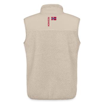 Sognefjord - Unisex Sherpa Gilet by Stanley/Stella - beige - Back - AI Model Male 178 light (178cm)