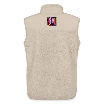 Colorful Couple Abstract Portraits - Unisex Sherpa Gilet by Stanley/Stella - beige - Back - AI Model Male 178 light (178cm)