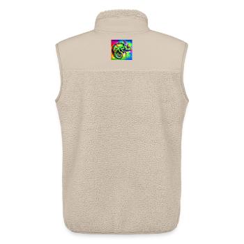 chameleon - Unisex Sherpa Gilet by Stanley/Stella - beige - Back - AI Model Male 178 light (178cm)