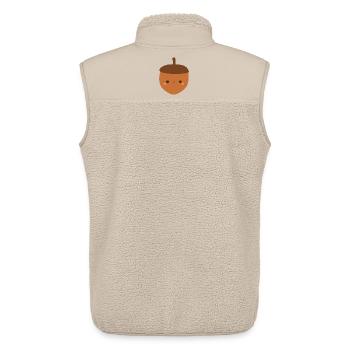 Kawaii Acorn Illustration for Apparel - Unisex Sherpa Gilet by Stanley/Stella - beige - Back - AI Model Male 178 light (178cm)