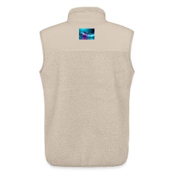 Neon Shark Sprinter Design - Unisex Sherpaweste von Stanley/Stella - Beige - Hinten - AI Model Male 178 light (178cm)