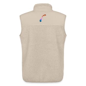 Norvège - Norvège - Norvège - Drapeau - Scandinavie - Veste sans manches sherpa unisexe Stanley/Stella - beige - Dos - AI Model Male 178 light (178cm)