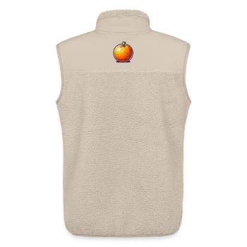 Pop Art Tangerine - Unisex Sherpaweste von Stanley/Stella - Beige - Hinten - AI Model Male 178 light (178cm)