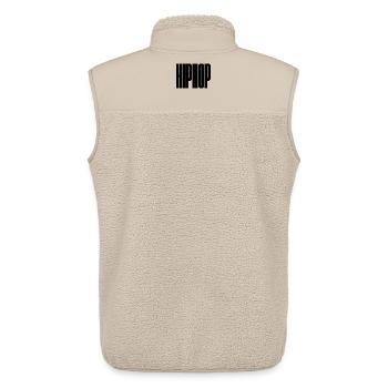 Logo Hip Hop audacieux - Veste sans manches sherpa unisexe Stanley/Stella - beige - Dos - AI Model Male 178 light (178cm)