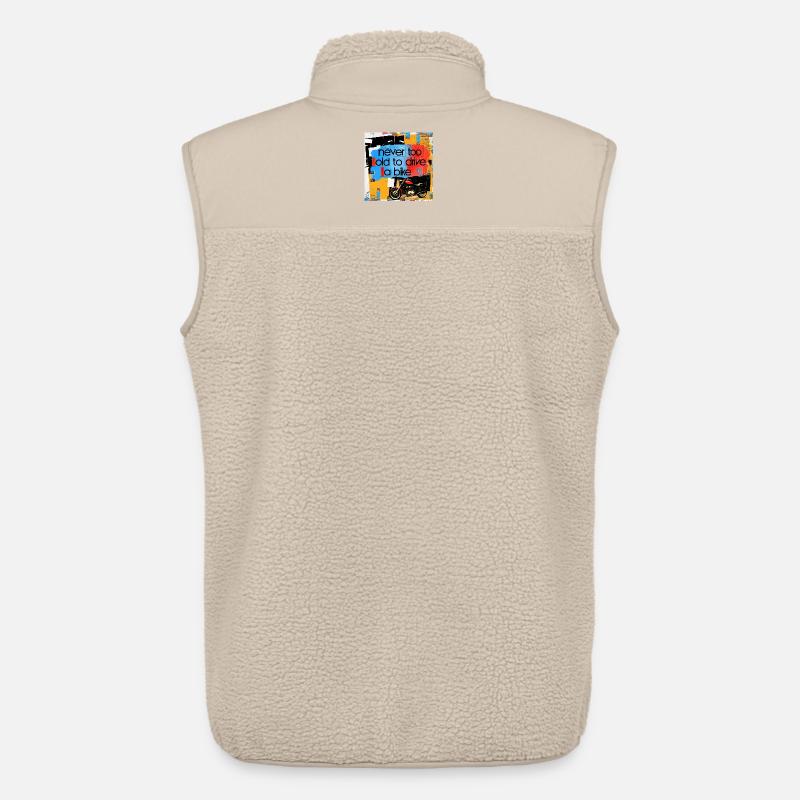Lebensmotto mit Motorradkunst - Unisex Sherpaweste von Stanley/Stella - Beige