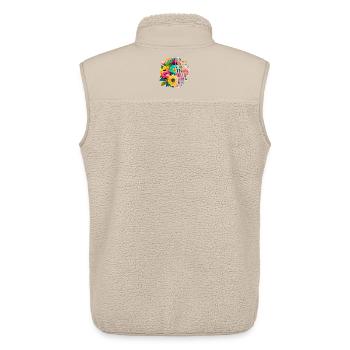 Its Okay If The Only Thing Is Breath - Unisex Sherpa Gilet by Stanley/Stella - beige - Back - AI Model Male 178 light (178cm)