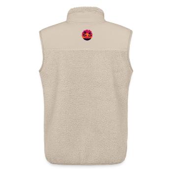 Tropischer Sonnenuntergang mit Palmen - Unisex Sherpaweste von Stanley/Stella - Beige - Hinten - AI Model Male 178 light (178cm)