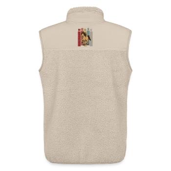 Pferd Motiv Pferdemotiv Retro Vintage Look Horse - Unisex Sherpaweste von Stanley/Stella - Beige - Hinten - AI Model Male 178 light (178cm)