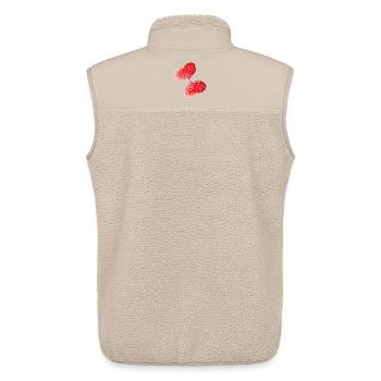 Hearts in Love | Couple | Love | Gift - Unisex Sherpa Gilet by Stanley/Stella - beige - Back - AI Model Male 178 light (178cm)