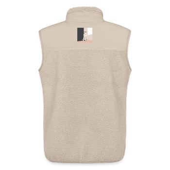 Husky illustration in Scandinavian style - Unisex Sherpa Gilet by Stanley/Stella - beige - Back - AI Model Male 178 light (178cm)