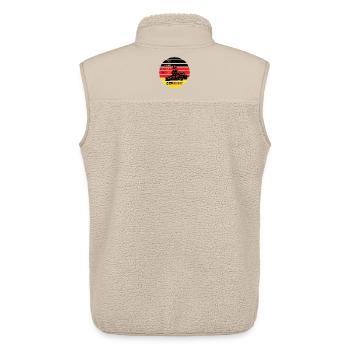 Motorsport and everyday life motif in Germany - Unisex Sherpa Gilet by Stanley/Stella - beige - Back - AI Model Male 178 light (178cm)