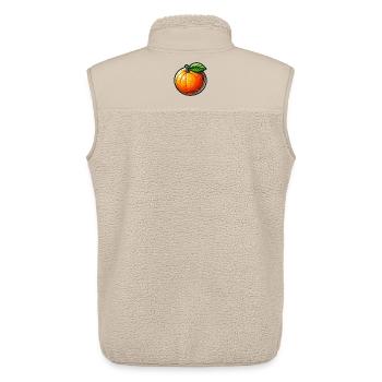 Stylized Orange Bright Zest - Unisex Sherpa Gilet by Stanley/Stella - beige - Back - AI Model Male 178 light (178cm)