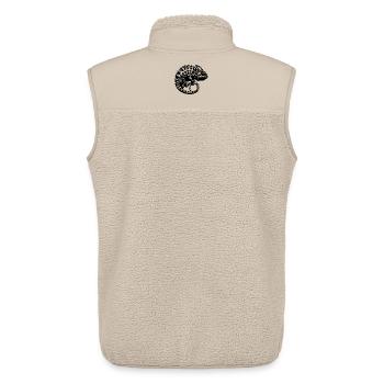 Jungle Reptile Chameleon Tattoo - Unisex Sherpa Gilet by Stanley/Stella - beige - Back - AI Model Male 178 light (178cm)