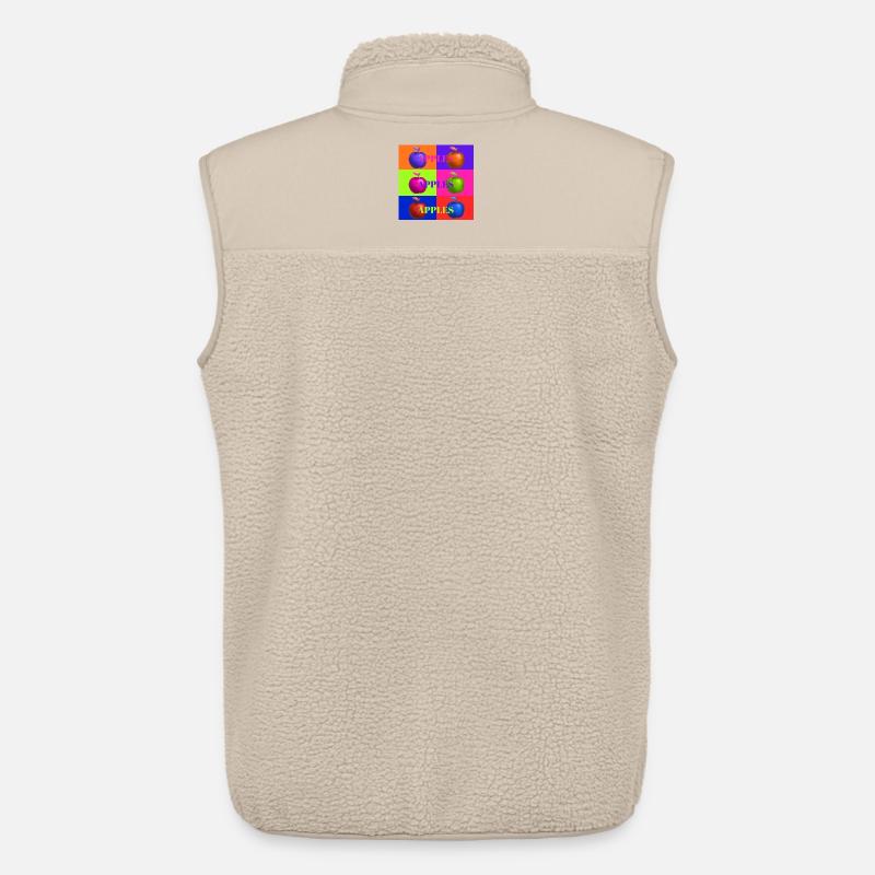 Pop Art Apfel Collage Design - Unisex Sherpaweste von Stanley/Stella - Beige