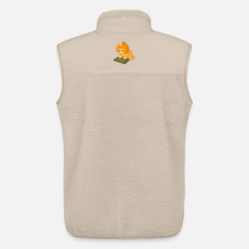 Chat en Fruït Éclatante pour Enfants - Veste sans manches sherpa unisexe Stanley/Stella - beige