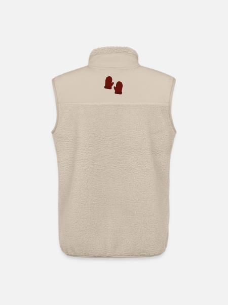 Cozy Winter Mittens Illustration - Unisex Sherpa Gilet by Stanley/Stella - beige