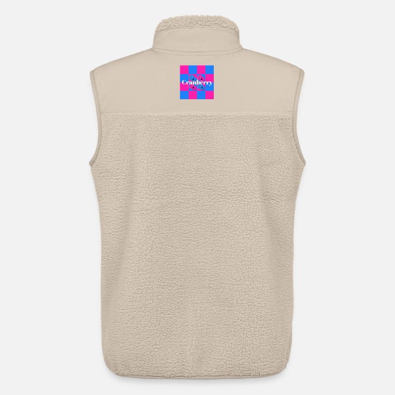 Lebendige Beerenmuster auf Farbblock-Hintergrund - Unisex Sherpaweste von Stanley/Stella - Beige