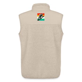 Lemur - Unisex Sherpa Gilet by Stanley/Stella - beige - Back - AI Model Male 178 light (178cm)