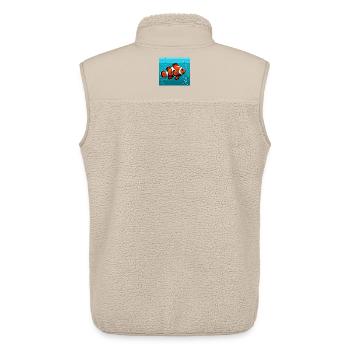 Poisson-clown - Veste sans manches sherpa unisexe Stanley/Stella - beige - Dos - AI Model Male 178 light (178cm)