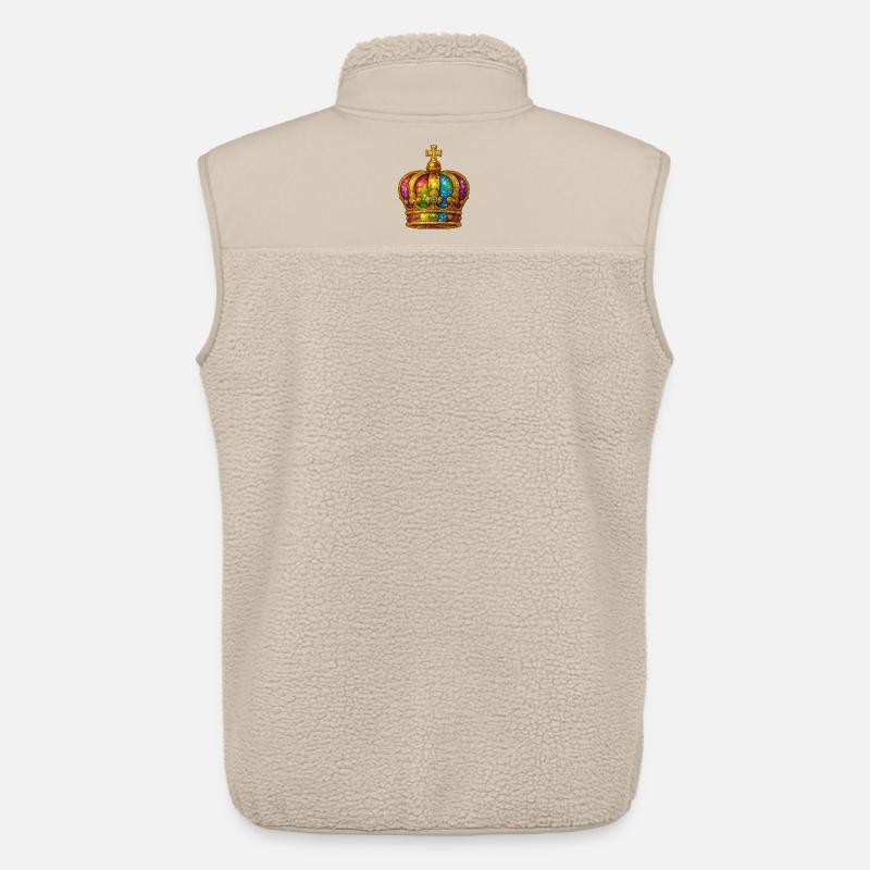 Regenbogen-Glitzerkronen-Design - Unisex Sherpaweste von Stanley/Stella - Beige