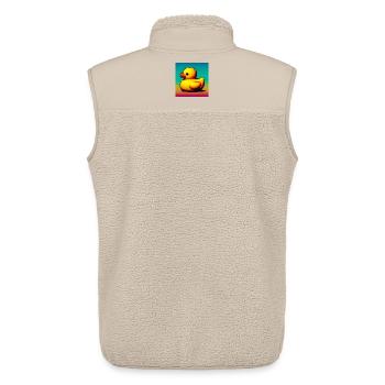 Ente Ente Ente Ente Ente - Unisex Sherpaweste von Stanley/Stella - Beige - Hinten - AI Model Male 178 light (178cm)