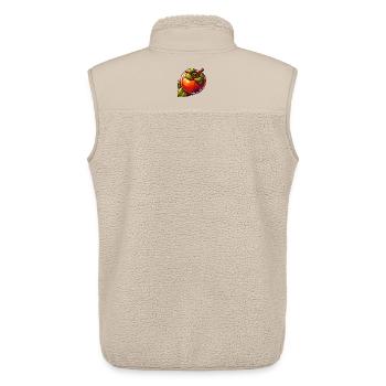 Vintage-Khaki-Frucht-Botanischer Geist - Unisex Sherpaweste von Stanley/Stella - Beige - Hinten - AI Model Male 178 light (178cm)