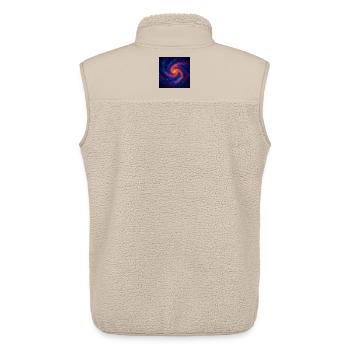 Galactic vortex in space - Unisex Sherpa Gilet by Stanley/Stella - beige - Back - AI Model Male 178 light (178cm)