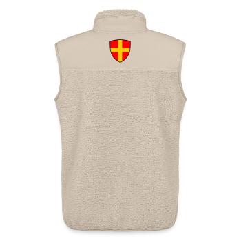 Skåne - Veste sans manches sherpa unisexe Stanley/Stella - beige - Dos - AI Model Male 178 light (178cm)