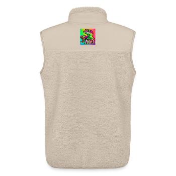 Gecko - Unisex Sherpa Gilet by Stanley/Stella - beige - Back - AI Model Male 178 light (178cm)